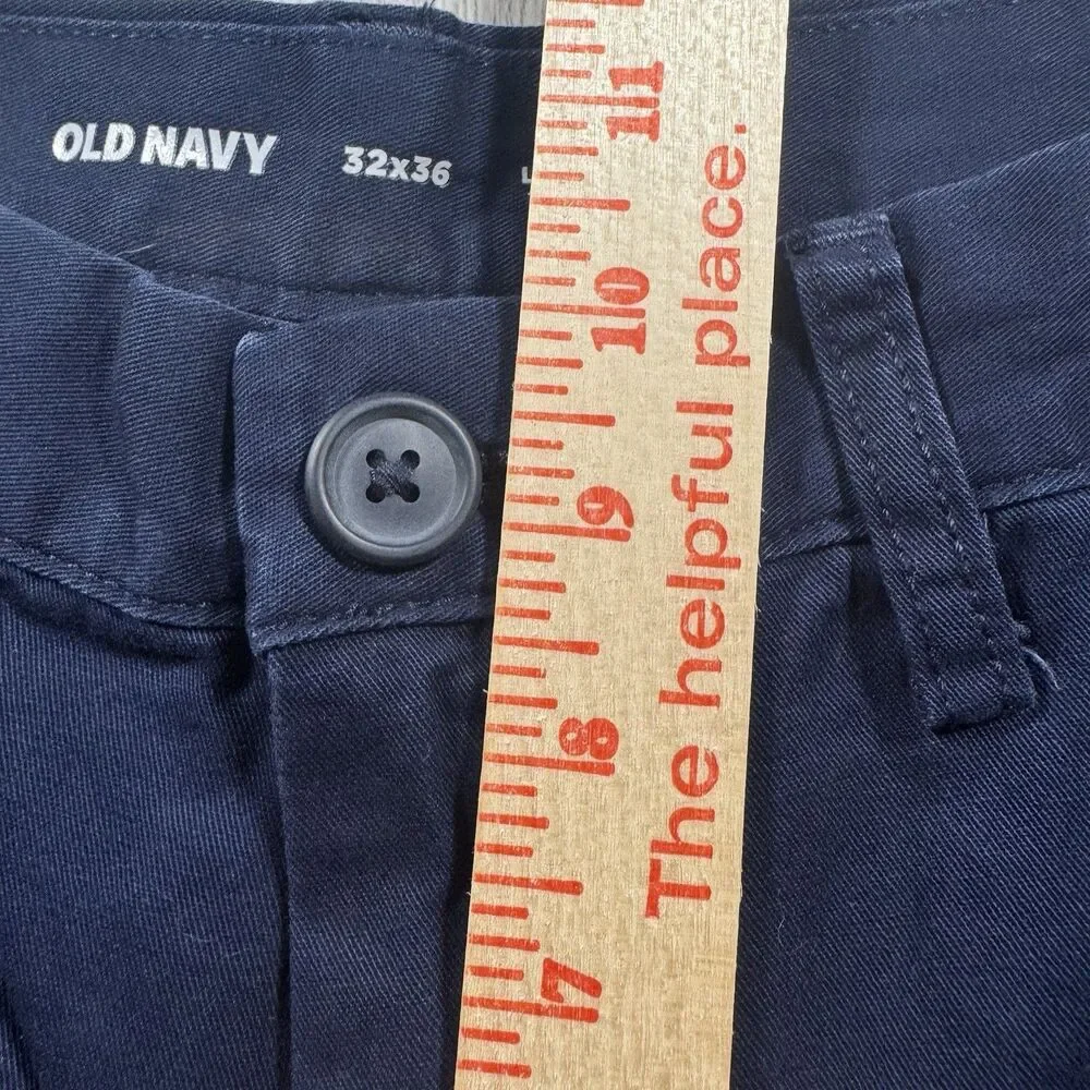 Old Navy Lived In Chino Pants Men’s 32x36 Tall Navy Casual Straight Leg New